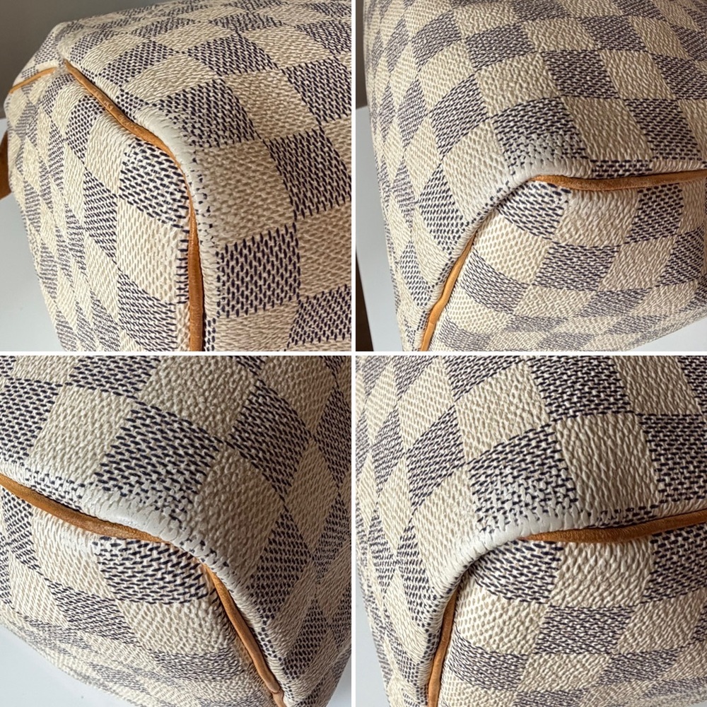 Louis Vuitton Speedy 25 Damier Azur Satchel Lock & Key - Picture 7 of 16